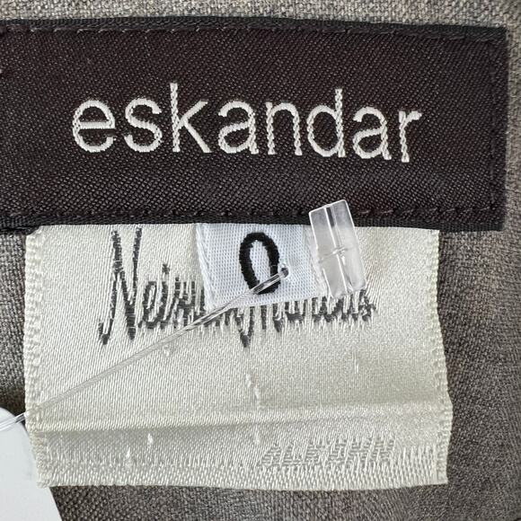 Vintage Eskandar Brown Jacket Cotton Collared Front-Button Drop Shoulder Size 0 - Picture 7 of 7